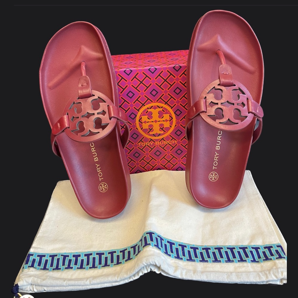Tory Burch Miller Cloud Calf Leather Sandals